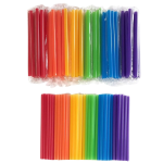 Paie din plastic pentru bubble tea set 250 buc ambalate individual - imagine 2